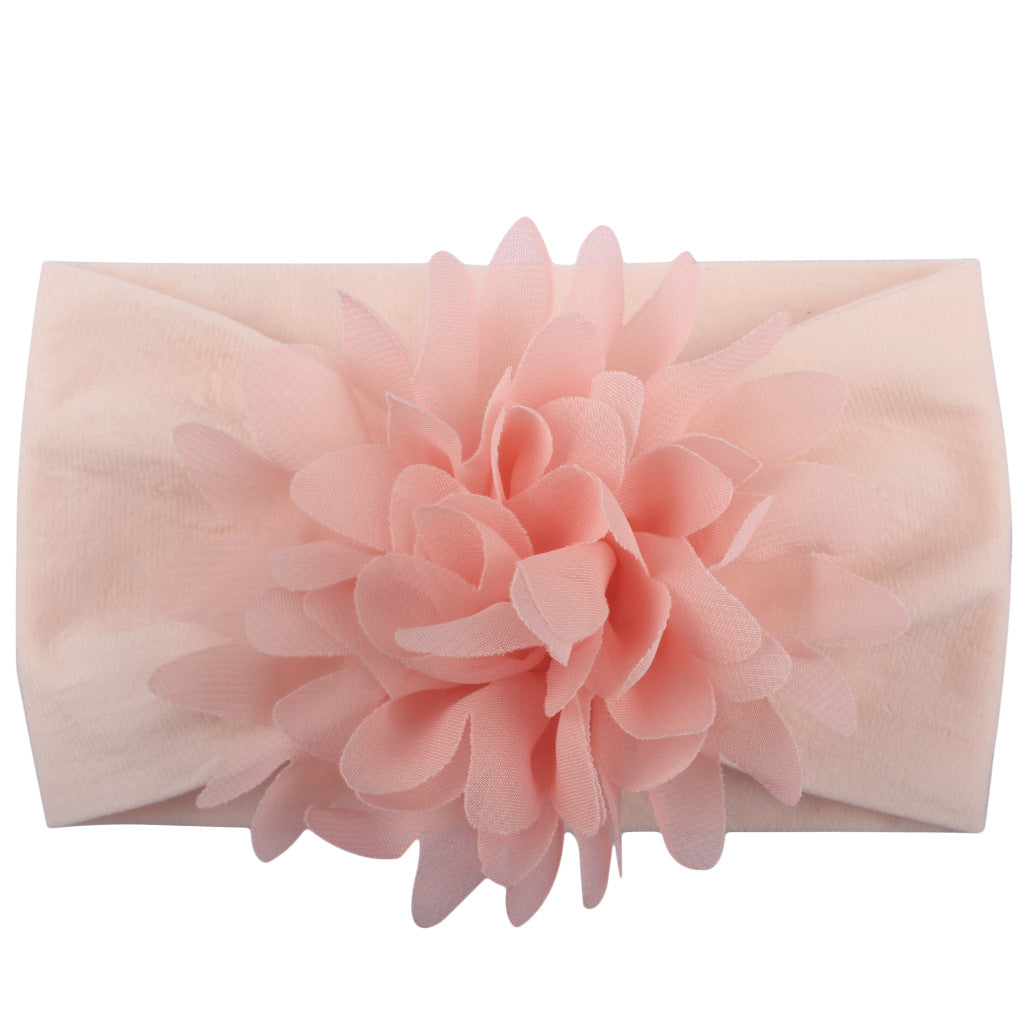 ⭐ Cinta para el Pelo de Bebé con Flor de Chifón | Accesorio Suave de Nylon, Hecho a Mano | Estilo Princesa, Varias Colores | Ideal para Sesiones de Fotos y Uso Diario