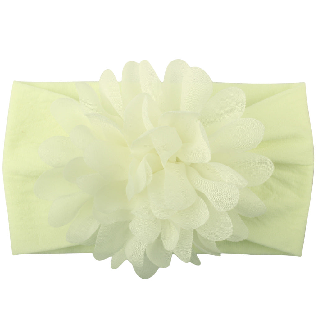 ⭐ Cinta para el Pelo de Bebé con Flor de Chifón | Accesorio Suave de Nylon, Hecho a Mano | Estilo Princesa, Varias Colores | Ideal para Sesiones de Fotos y Uso Diario