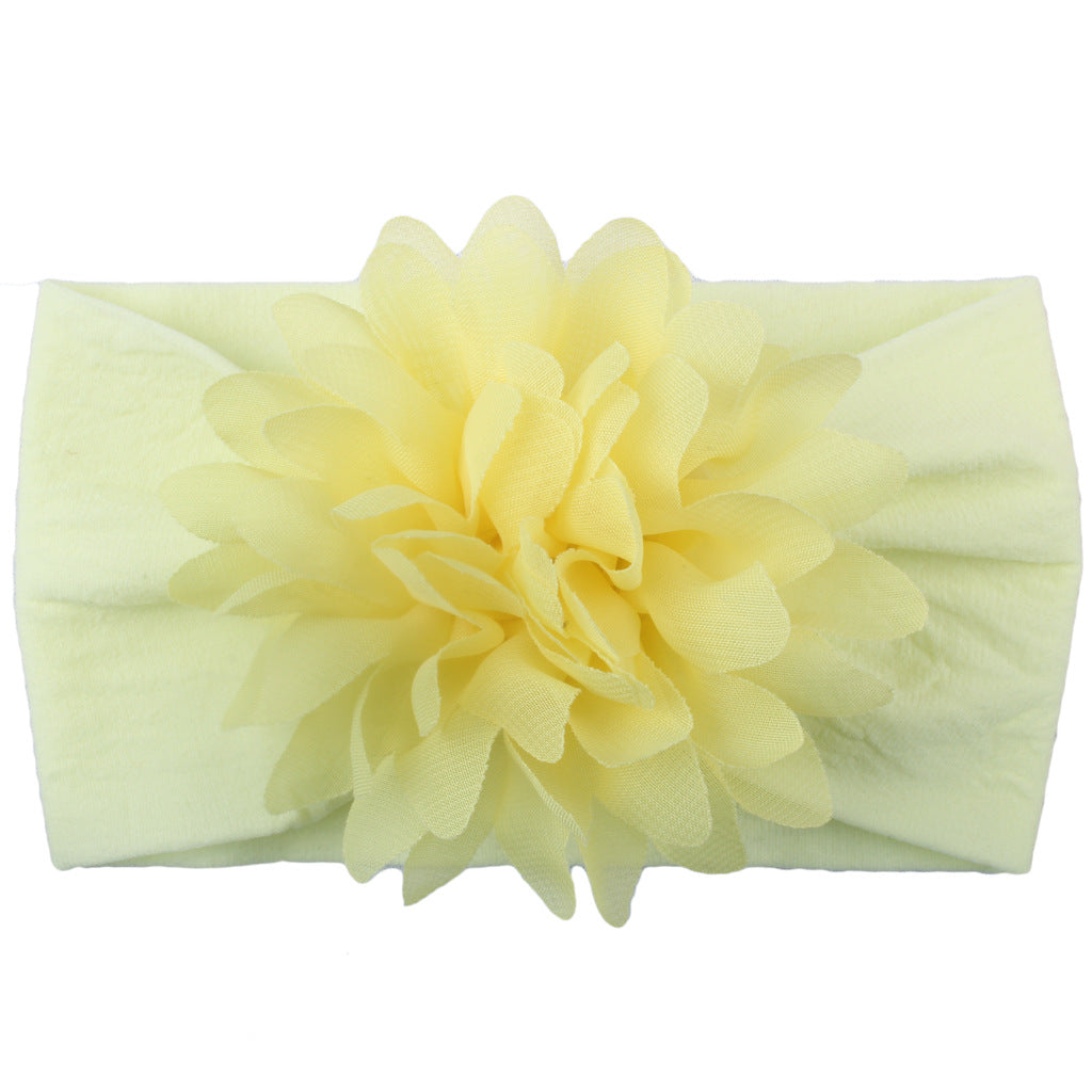 ⭐ Cinta para el Pelo de Bebé con Flor de Chifón | Accesorio Suave de Nylon, Hecho a Mano | Estilo Princesa, Varias Colores | Ideal para Sesiones de Fotos y Uso Diario