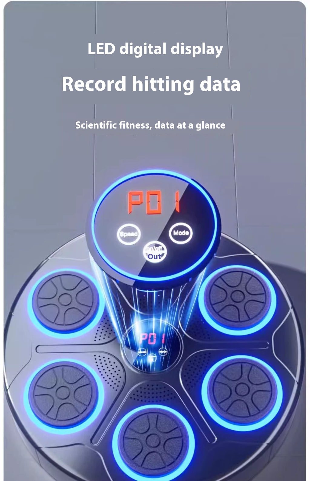 ⭐Máquina de Boxeo Musical con Luces RGB y Bluetooth | Entrenamiento en Casa, Velocidad Ajustable, Para Adultos y Niños | Kickboxing, Karate, Fitness