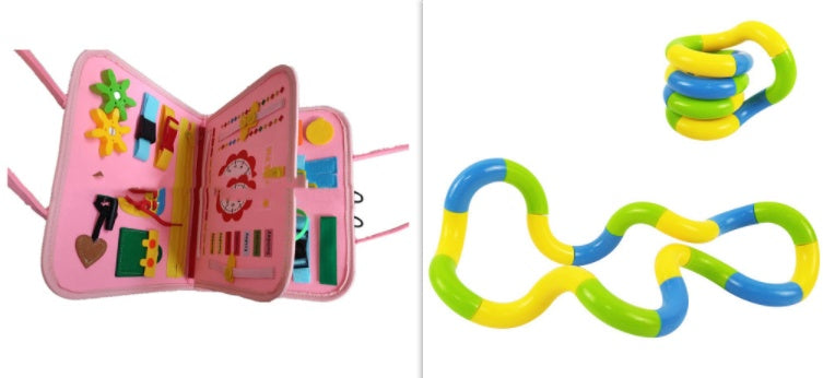 ⭐ Busy Book Montessori para Niños 1–5 Años | Libro Sensorial de Fieltro, Actividades de Vestir y Abotonar | Juguete Educativo Portátil, Viajes y Preescolar