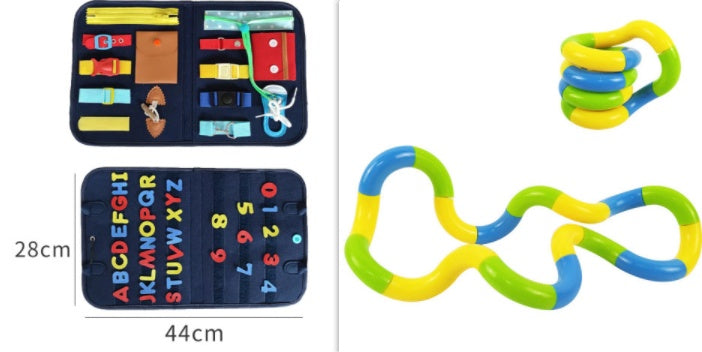 ⭐ Busy Book Montessori para Niños 1–5 Años | Libro Sensorial de Fieltro, Actividades de Vestir y Abotonar | Juguete Educativo Portátil, Viajes y Preescolar