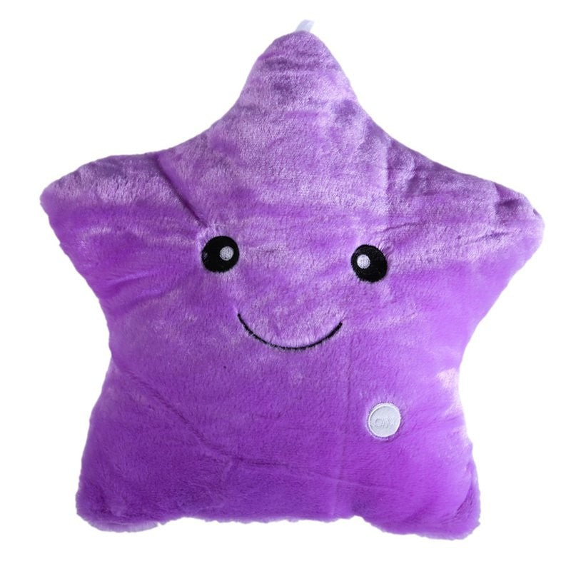 ⭐Cojín Luminoso Estrella LED para Niños | Almohada Suave con Luz de Colores | Peluche Decorativo 34 cm – Regalo Ideal