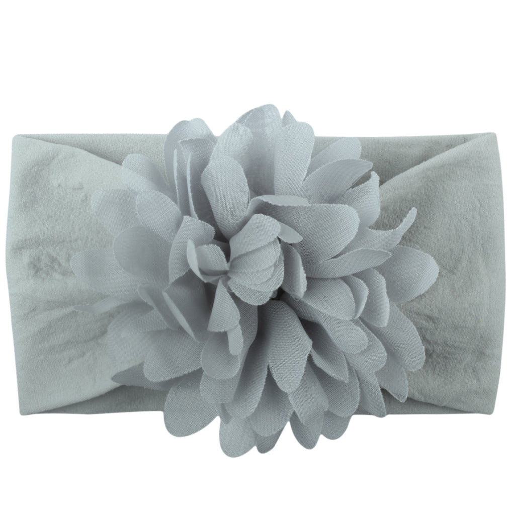 ⭐ Cinta para el Pelo de Bebé con Flor de Chifón | Accesorio Suave de Nylon, Hecho a Mano | Estilo Princesa, Varias Colores | Ideal para Sesiones de Fotos y Uso Diario