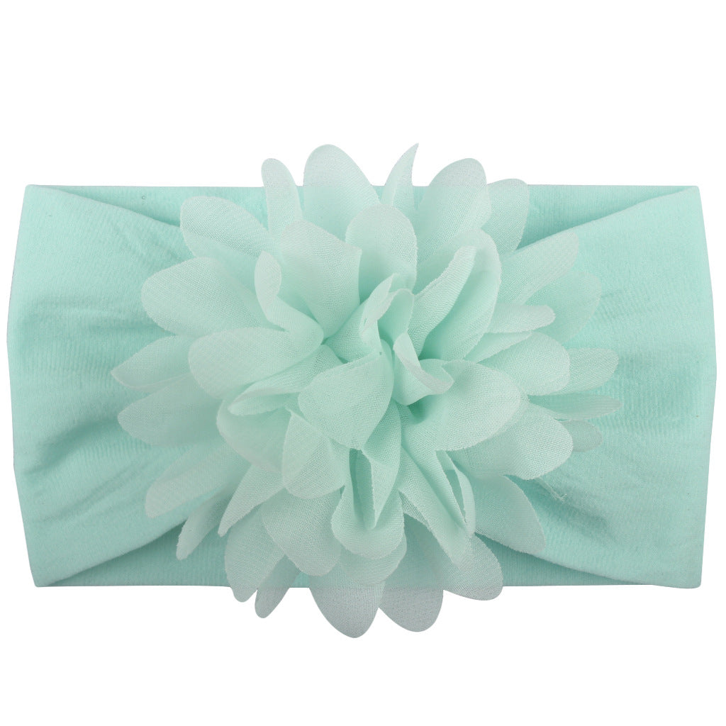 ⭐ Cinta para el Pelo de Bebé con Flor de Chifón | Accesorio Suave de Nylon, Hecho a Mano | Estilo Princesa, Varias Colores | Ideal para Sesiones de Fotos y Uso Diario