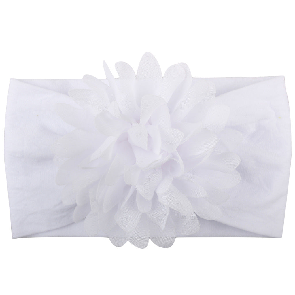 ⭐ Cinta para el Pelo de Bebé con Flor de Chifón | Accesorio Suave de Nylon, Hecho a Mano | Estilo Princesa, Varias Colores | Ideal para Sesiones de Fotos y Uso Diario