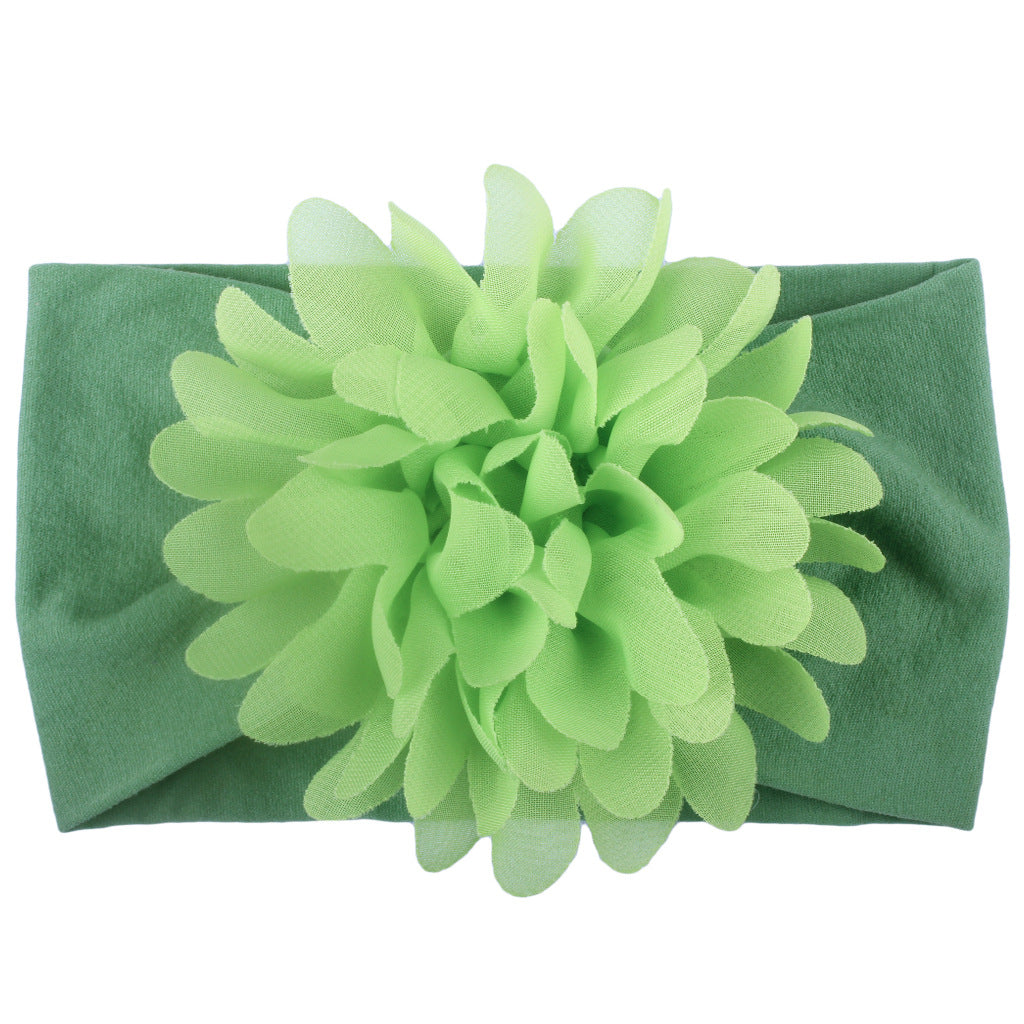 ⭐ Cinta para el Pelo de Bebé con Flor de Chifón | Accesorio Suave de Nylon, Hecho a Mano | Estilo Princesa, Varias Colores | Ideal para Sesiones de Fotos y Uso Diario