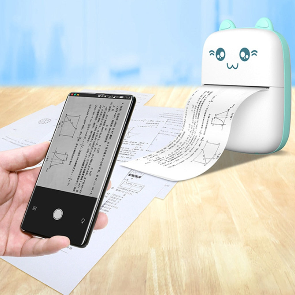 ⭐ Mini Impresora Portátil A6 | Bluetooth & WiFi, 200 dpi, Sin Tinta | Fotos, Notas, Etiquetas y Apuntes | Ideal para Estudiantes