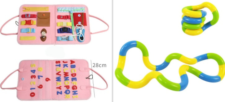 ⭐ Busy Book Montessori para Niños 1–5 Años | Libro Sensorial de Fieltro, Actividades de Vestir y Abotonar | Juguete Educativo Portátil, Viajes y Preescolar